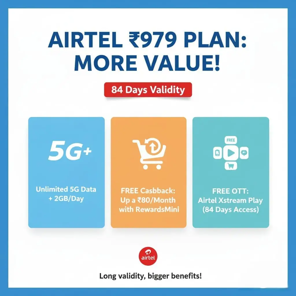 Airtel 979 Plan Cashback
