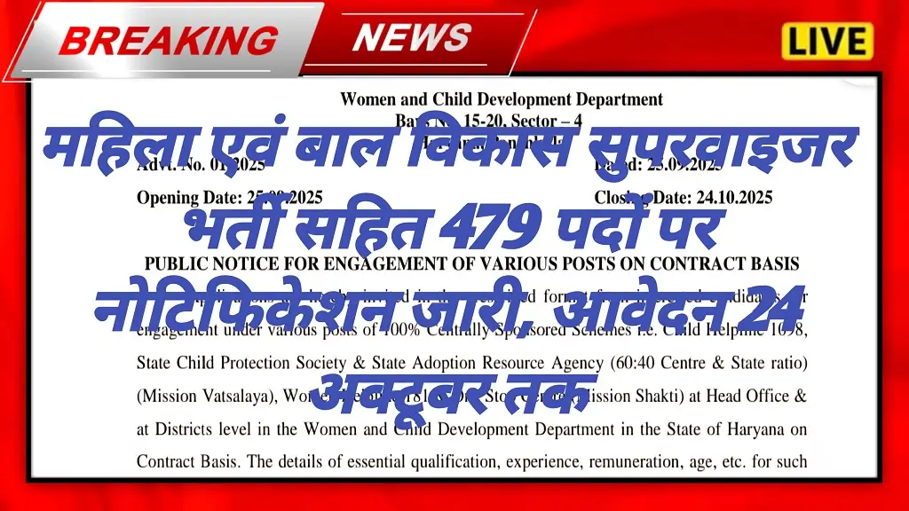 Anganwadi Supervisor Vacancy 2025