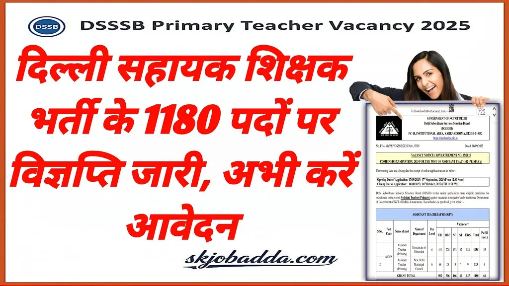 Delhi Primary Teacher Vacancy 2025