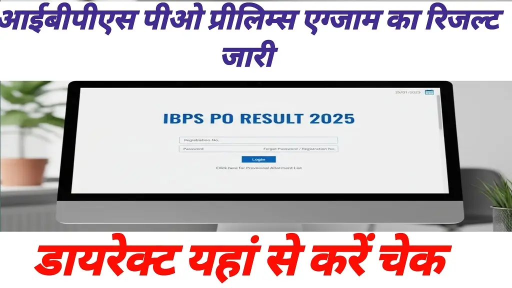 IBPS PO Prelims Result 2025