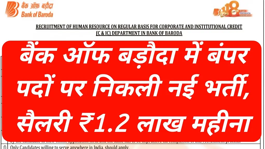 BOB Credit Analyst Vacancy 2025 Apply Online