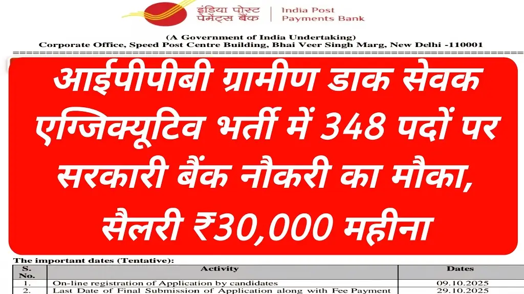 IPPB GDS Executive Recruitment 2025