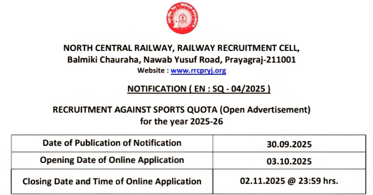 आवेदन की अंतिम तिथि